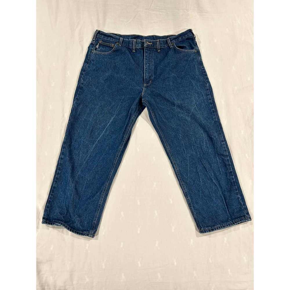 Carhartt B180 DST Relaxed‎ Fit Mens Blue Denim Jeans Size 48x28